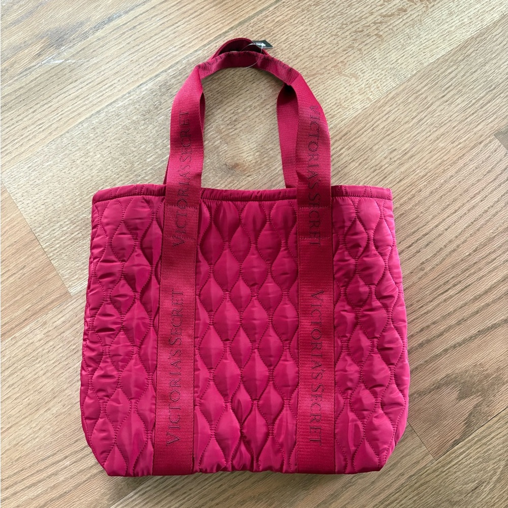 Red quilted bag